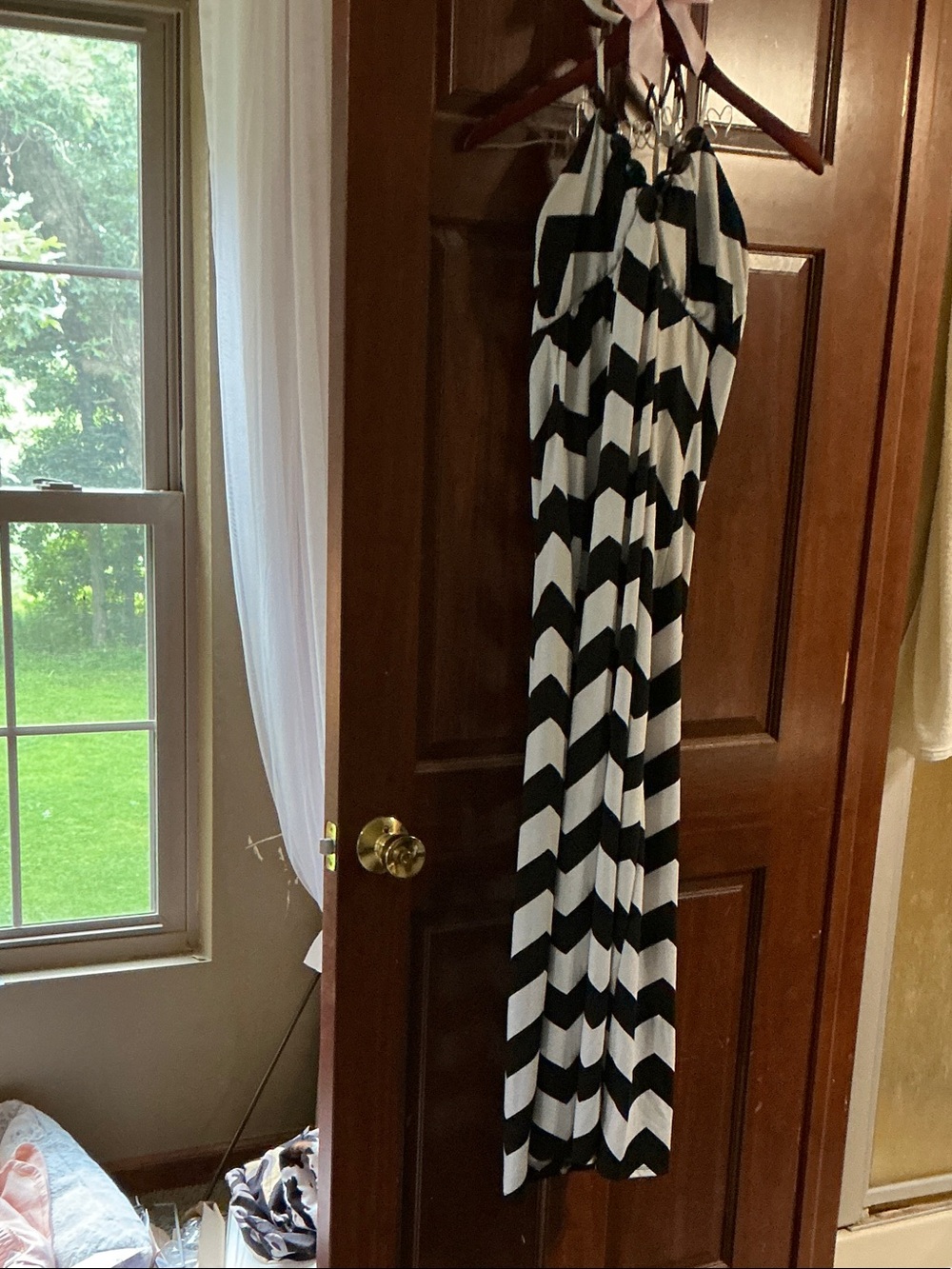 Black and White Chevron Dress